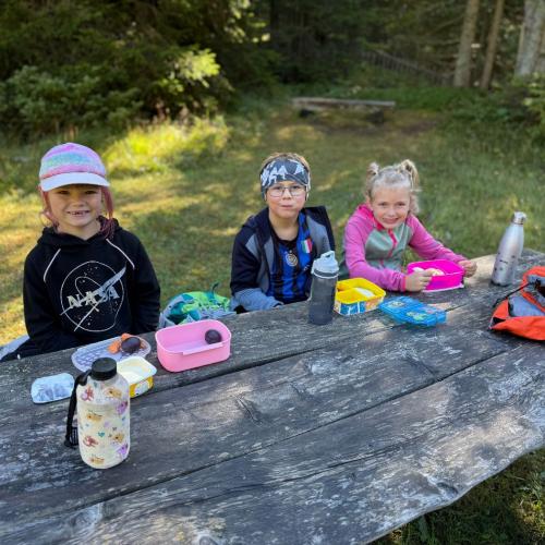 Volksschulkinder beim Wandern